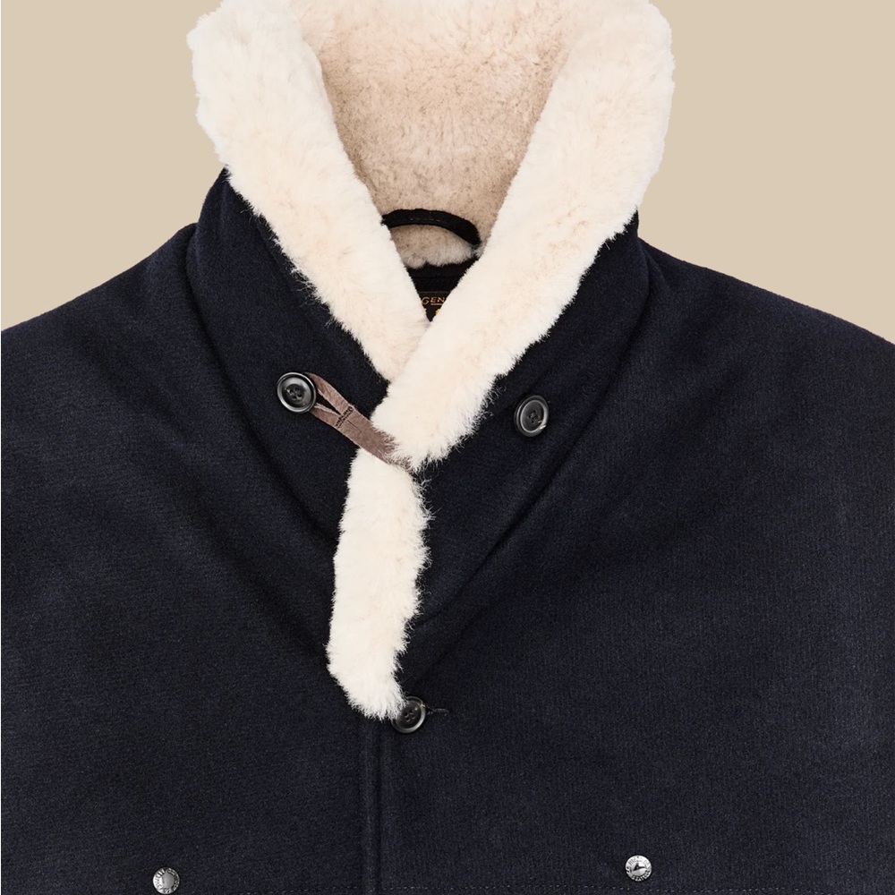 Filson LINED MACKINAW WOOL PACKER COAT with shearling collar - Picture 6 of 10
